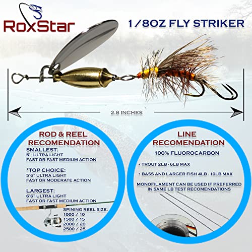 USA Hand-Tied RoxStar Fly Strikers Spinner - 1/8oz