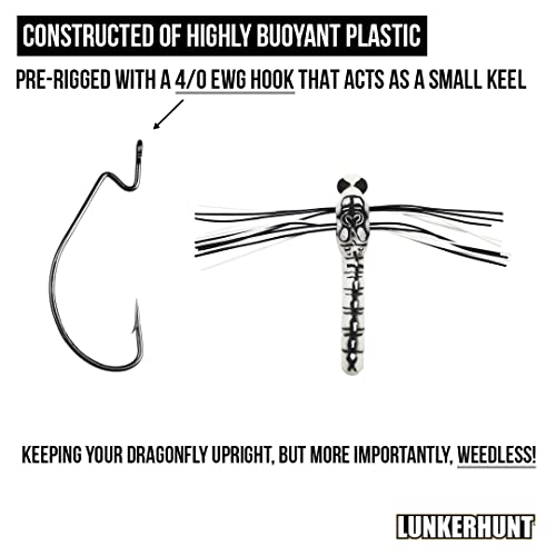 Dragonfly Weedless Bass Fishing Lures | Realistic Top Water