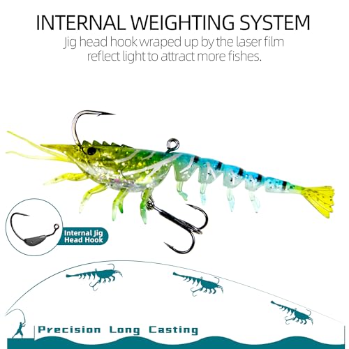 SHOWYEE Soft Plastic Fishing Lures for Bass, Redfish