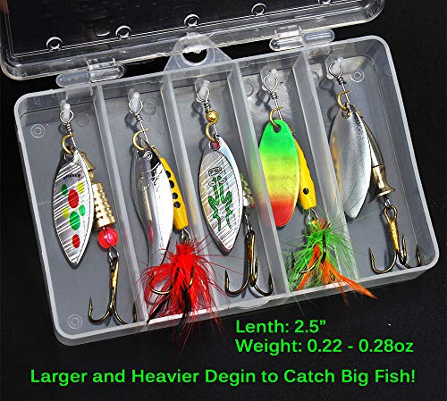 10pc Spinnerbait Fishing Lure Kit + 2 Tackle Boxes