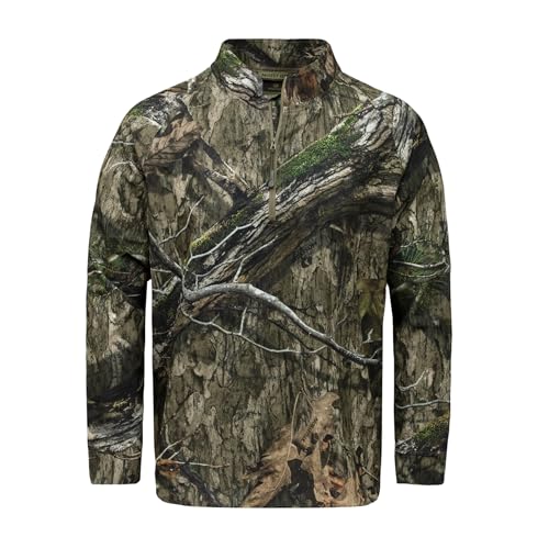 Mossy Oak Youth Camo Quarter Zip Shirt