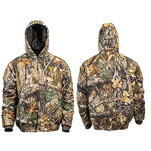 Youth Insulated Camo Hunting Jacket, Realtree Edge, Large