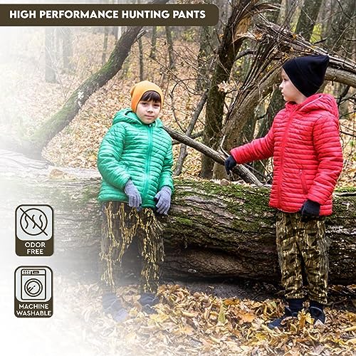 Youth Camo Hunting Cargo Pants | 6 Pockets | Large