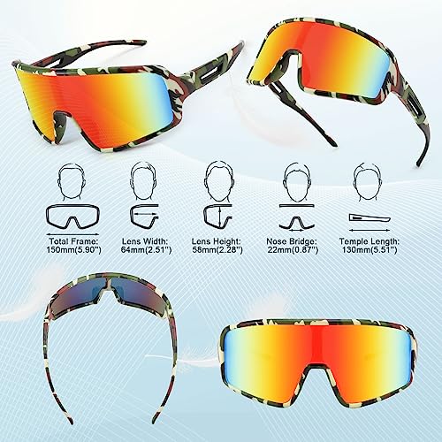 WANWAN Sports Sunglasses for Outdoor Activities, Unisex Styles