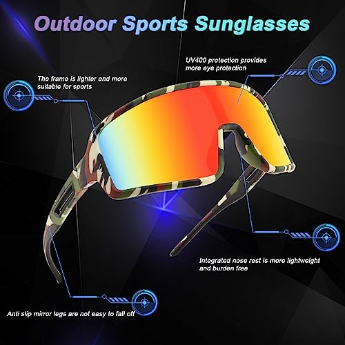 WANWAN Sports Sunglasses for Outdoor Activities, Unisex Styles