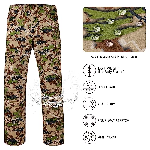 BASSDASH Men's Lightweight Stretch Hunting Pants for Early Season