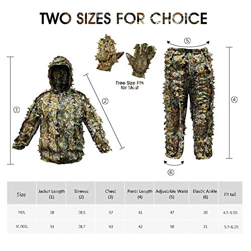 ANYDKE Ghillie Suit - Lightweight Camo for Jungle Shooting