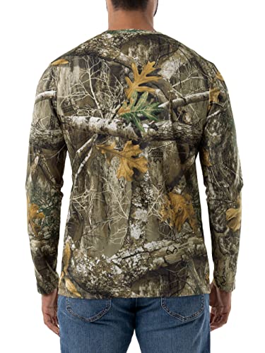 Realtree mens 2 Pack Long Sleeve Performance Tees T Shirt, Realtree Edge/Realtree Excape, Small US