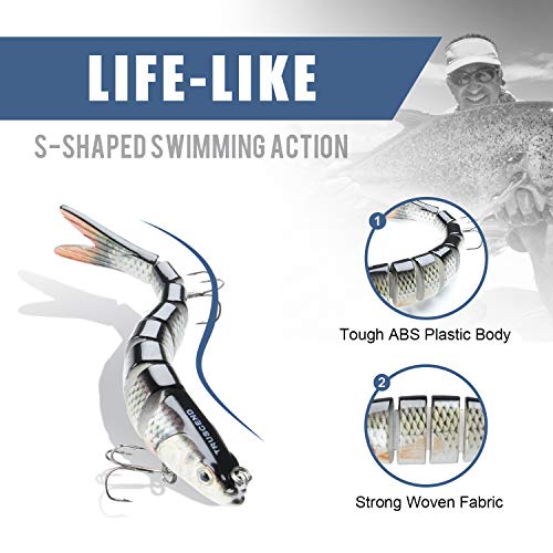 TRUSCEND Multi-Jointed Swimming Lure Kit for Bass Fishing