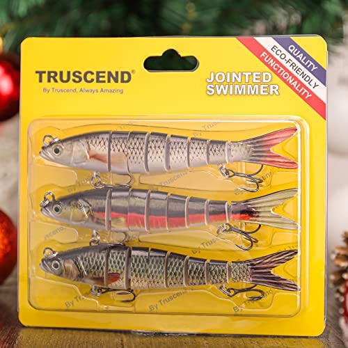 TRUSCEND Multi-Jointed Swimming Lure Kit for Bass Fishing