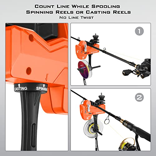 KastKing Line Spooler with Line Counter, Portable & Twist-Free