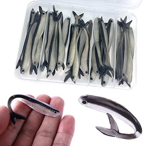 LURESMEOW Paddle Tail Swimbaits Bass Trout Crappie Kit