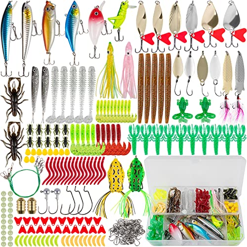 380-Piece Fishing Lure Set for Bass, Trout, Salmon