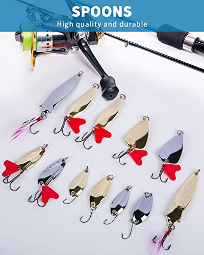 380-Piece Fishing Lure Set for Bass, Trout, Salmon