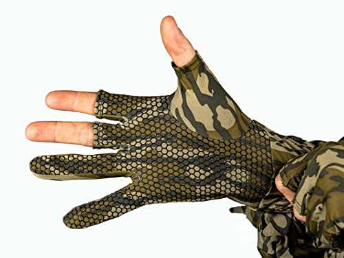 North Mountain Gear Camo Fingerless Hunting Gloves - Mossy Oak