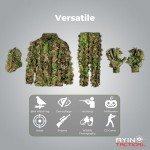 AYIN Men's 3D Leaf Ghillie Suit for Hunting