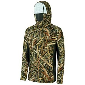 Men’s UPF 50+ Camo Fishing Hoodie with Mask