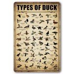 Vintage Duck Hunting Tin Sign Decor 8x12