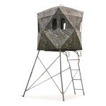 6ft Tripod Hunting Tower Blind, 2-Man Stand, Elevated