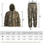 SCYLFEHDP Ghillie Suit 3D Leafy Camo for Men