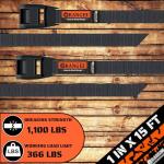 ORANGEE® 4 Pack Cam Buckle Tie Down Straps