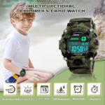 Camouflage LED Sport Watch for Boys: Waterproof Digital