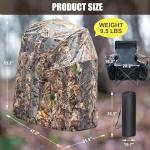 Camouflage Hunting Blind with Chair and See Through Window