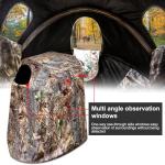 Camouflage Hunting Blind with Chair and See Through Window