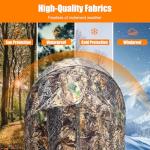 Camouflage Hunting Blind with Chair and See Through Window