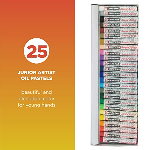 25-Color Soft Oil Pastel for Kids & Artists