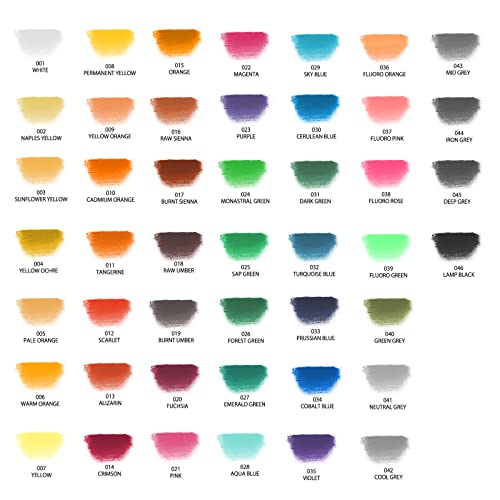 48 Premium Pastels Set with Fluorescent Colors