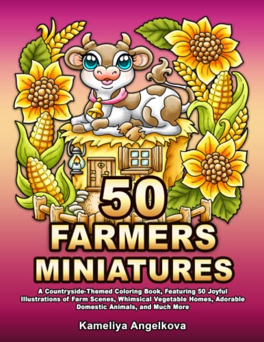 Countryside-Themed Miniature Coloring Book
