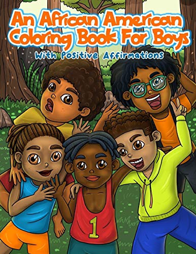 Motivational African American Boys Coloring Book