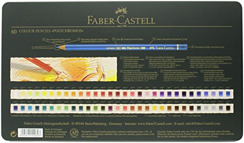 Metal Tin 60-Piece Colored Pencil Set