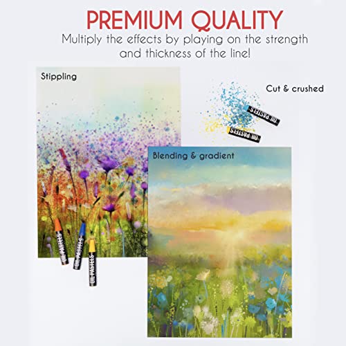 48-Piece Zenacolor Oil Pastel Set for Artists