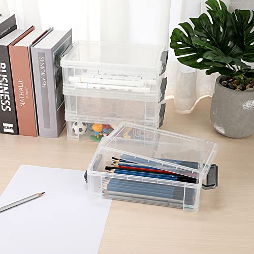 Stackable Translucent Pencil Box Set (Grey)