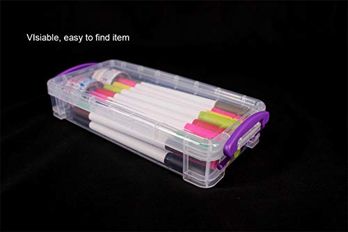 Clear plastic pencil case with large capacity