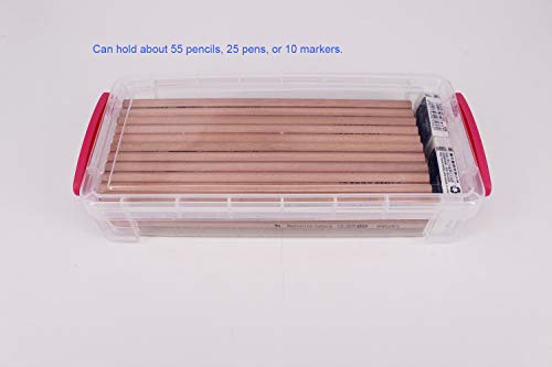 Clear plastic pencil case with large capacity