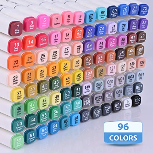 96 Colors Alcohol Markers