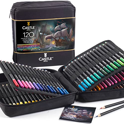 120 Colored Pencils Set with Zipper-Case