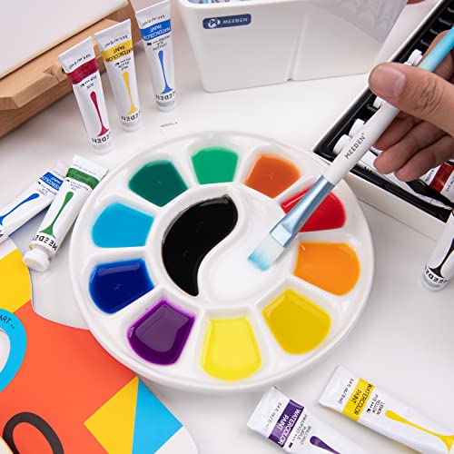 Round Watercolor Paint Palette for Artists