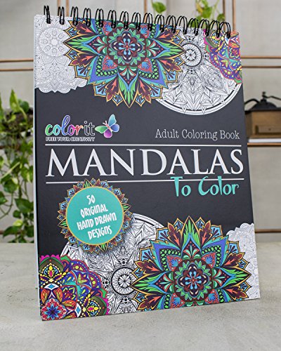 ColorIt Mandala Adult Coloring Book with Thick Pages