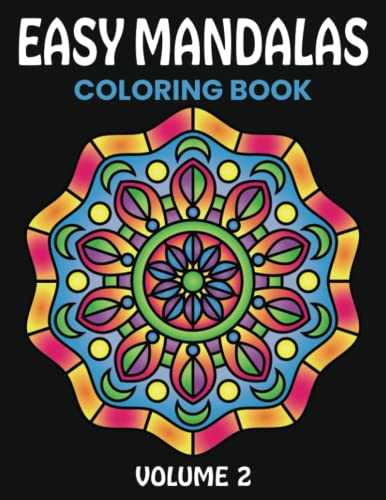 Large Easy Mandala Coloring Book Vol. 2