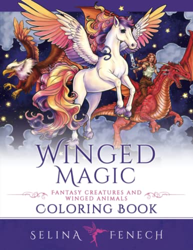 Fantasy Winged Creatures Coloring Book by Selina