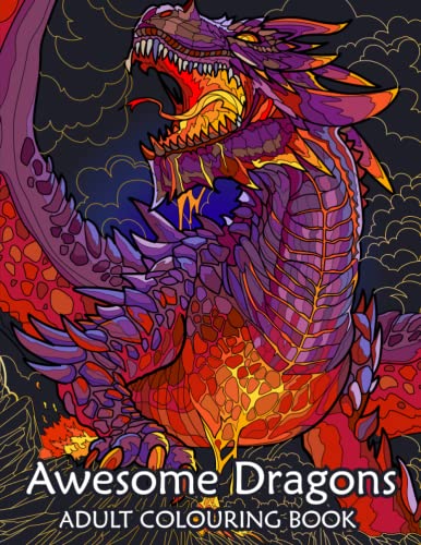 Awesome Dragons Coloring Book 