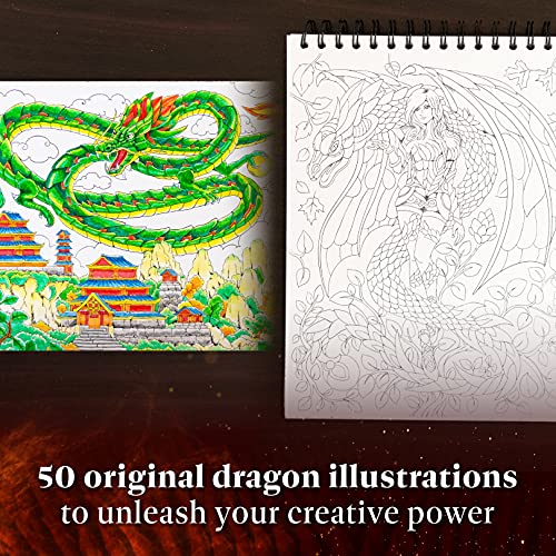 ColorIt Colorful Dragons Adult Coloring Book 