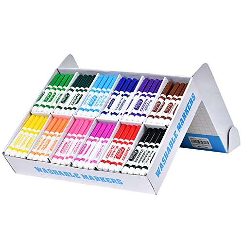 Rarlan Washable Markers Bulk Pack 12 Colors, 240 Count