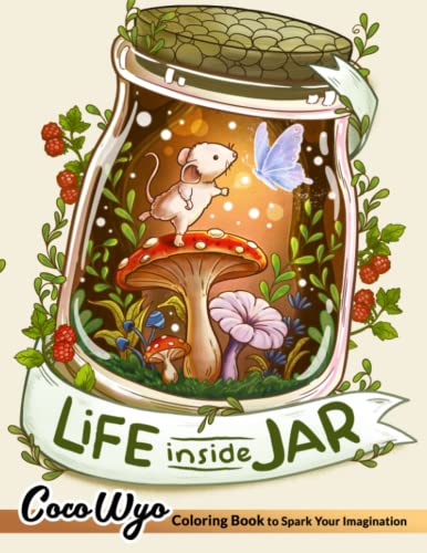 Adorable Life in Jar Coloring Book