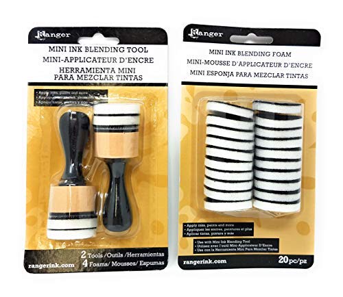 Round Mini Ink Blending Tool with Replacements