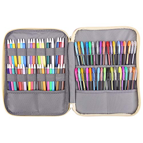 192-slot Colored Pencil/Gel Pen Case with Zipper